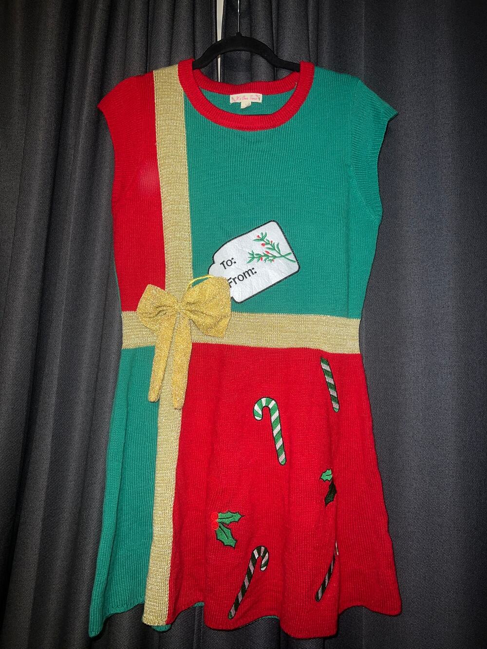 Ugly Christmas Sweater Xmas Size Large Dress